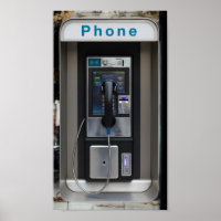Retro Payphone Design, Vintage Telephone Booth Art
