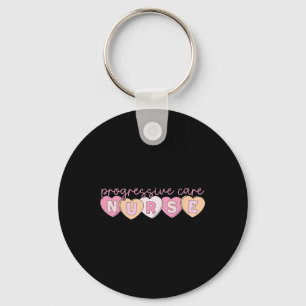 Retro Pcu Progressive Care Nurse Valentine Heart E Key Ring