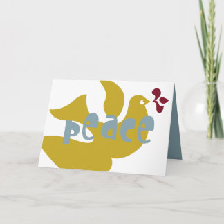 Retro Peace & Joy Dove Card