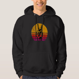Retro Peace Love 60's 70's Hippie Inspired Hoodie