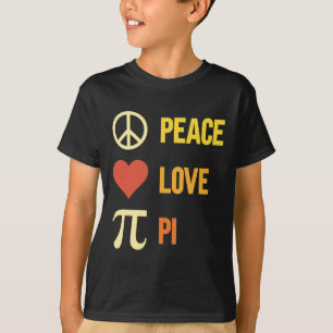 Retro Peace Love Pi 3.14 Happy Pi Day Math Pun Pi  T-Shirt