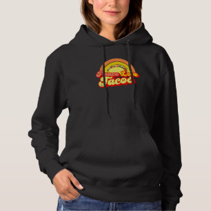 Retro Peace Love Tacos Old School Distressed Graph Hoodie