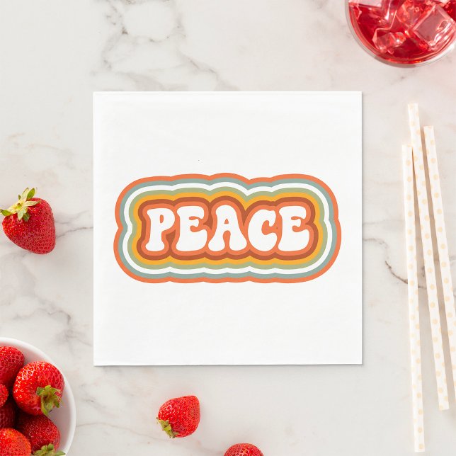 Retro Peace Napkin (Creator Uploaded)