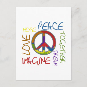 Retro Peace Postcard