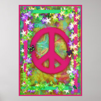 Retro Peace Poster