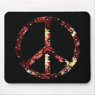 Retro Peace Sign Mouse Pad