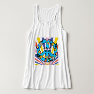 Retro Peace Sign Singlet