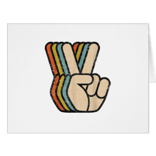 Retro Peace Sign V Fingers Vintage 60s 70s 80s Coo