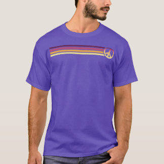 RETRO PEACE STRIPES 70s Sunrise T-Shirt