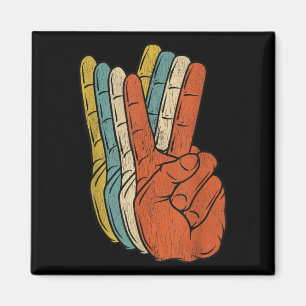 Retro Peace Vintage 60's 70's Hippie Magnet