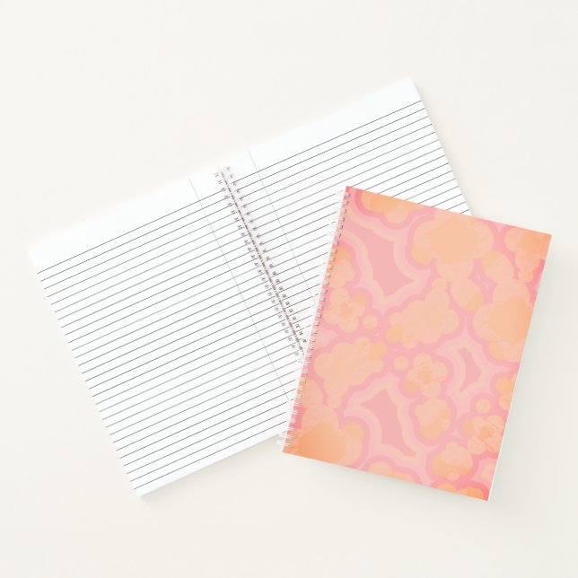 Retro Peach Abstract Notebook (Inside)