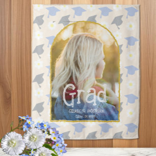 Retro Peach Graduation Tapestry