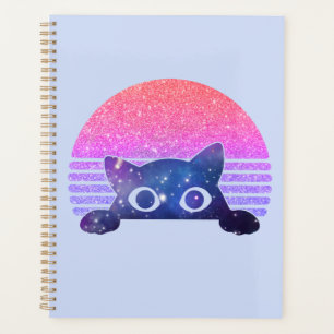 Retro Peeking Cute Cat Planner