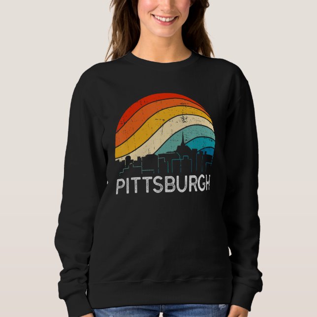 Retro Pennsylvania Pittsburgh Skyline Vintage Urba Sweatshirt (Front)