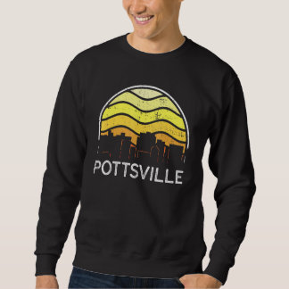 Retro Pennsylvania Pottsville Visitors Skyline Vin Sweatshirt