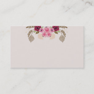 Retro peonies Business Card