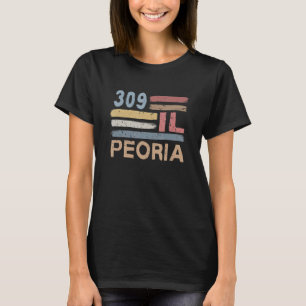 Retro Peoria Area Code 309 Residents State Illinoi T-Shirt