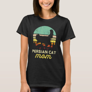 Retro Persian Cat Mum Gift Pet Owner Gift Cute Per T-Shirt