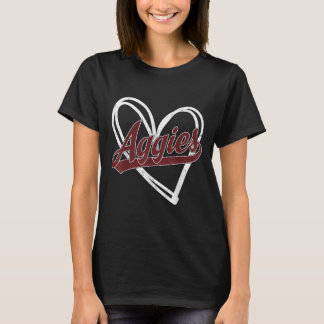 Retro Personalised Aggies-heart Men Women Kid _1 T-Shirt