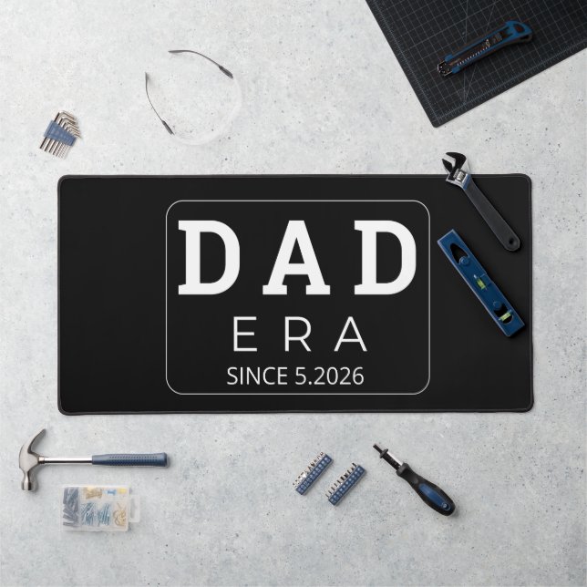 Retro Personalised Dad Gift Est 2026 Best Dad Ever Desk Mat (Workstation)