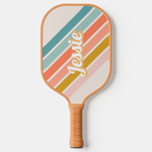 Retro Personalised Name Custom Vintage Design Pickleball Paddle (Front)