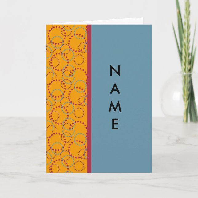 Retro personalised notecards (Front)