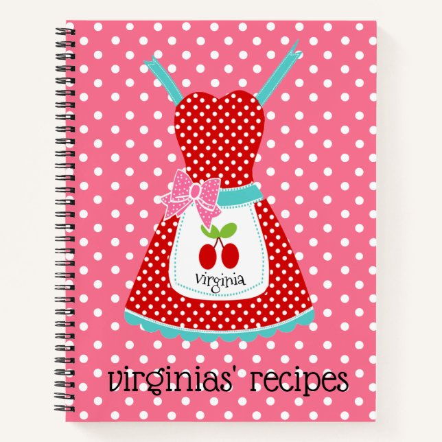 Retro Personalised Recipe Book (Front)