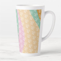 Retro Pet Paw Print Marble Groovy   