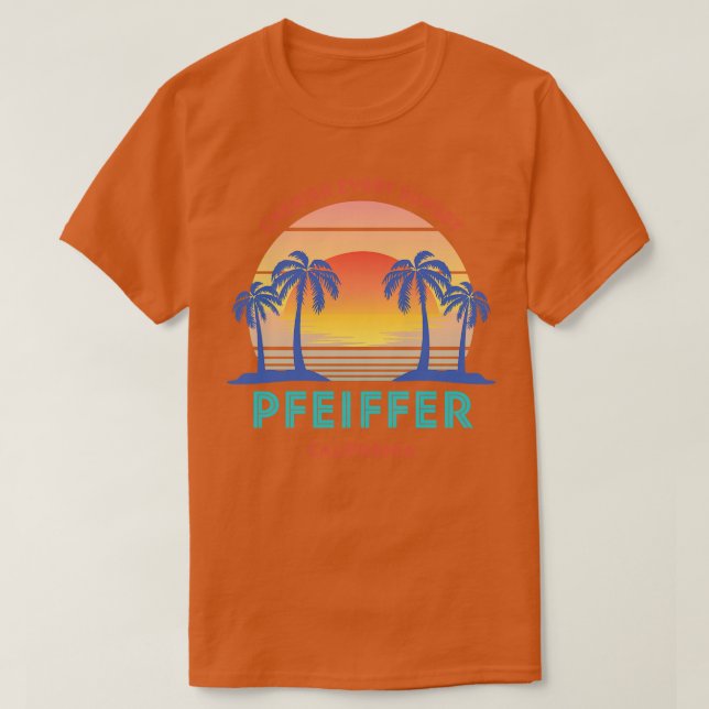 Retro Pfeiffer Beach Cherish Every Sunset T-Shirt (Design Front)