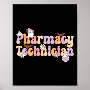 Retro Pharmacy Technician Halloween Spooky Pharmac Poster