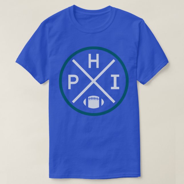 Retro Philadelphia Football Emblem Vintage PHI  T-Shirt (Design Front)
