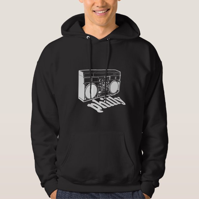 Retro Philly Boombox Hoodie (Front)