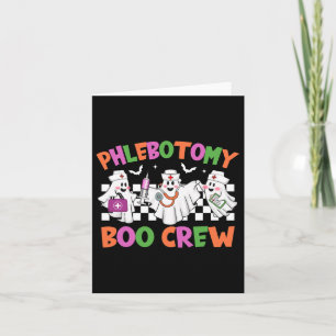 Retro Phlebotomy Boo Crew Phlebotomist Halloween C Card