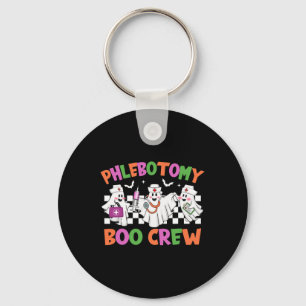 Retro Phlebotomy Boo Crew Phlebotomist Halloween C Key Ring