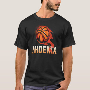 Retro Phoenix Flaming Basketball Rally In The Val T-Shirt