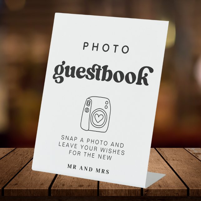 Retro Photo Guestbook | Wedding photo booth sign (Creator Uploaded)