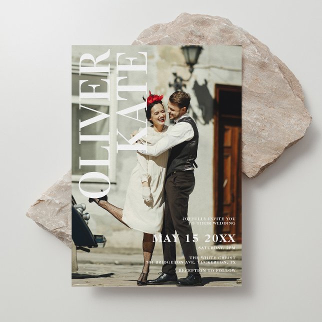 Retro Photo Magazine Wedding Invitation (Creator Uploaded)