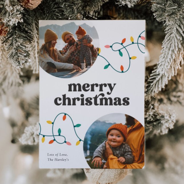 Retro Photo Merry Christmas Card (Creator Uploaded)