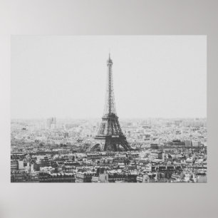 Retro Photo of Eiffel Tower in Paris Poster