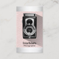 Retro Photographer Camera Blush Pink Photography
