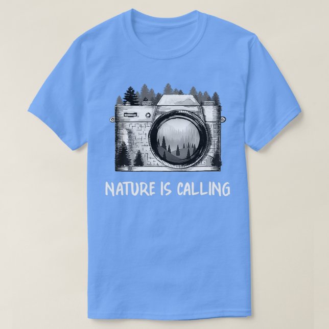 Retro Photography I Nature Is Calling  T-Shirt (Design Front)
