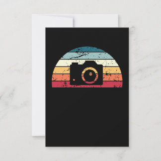 Retro Photography Sunset Vintage Photographer Sunr Thank You Card