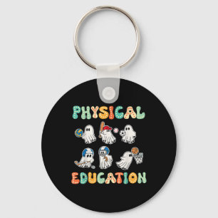 Retro Physical Education Halloween Ghosts Gift For Key Ring