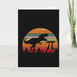 Retro Pi Day 3.14 Dinosaur Funny Pi Day Math Toddl Card