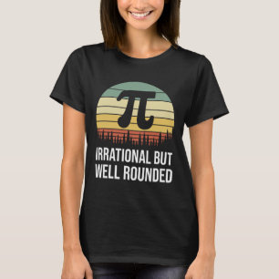 Retro Pi Day Irrational But Well Rounded Funny Mat T-Shirt