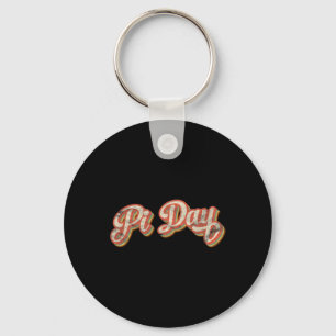 Retro Pi Day Text Gift Vintage Math Teacher Studen Key Ring