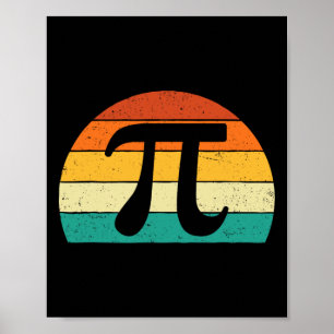 Retro Pi Symbol - Math Lover Science Pi Day  Poster