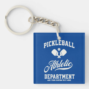 Retro Pickleball Athletic Department Custom Key Ring