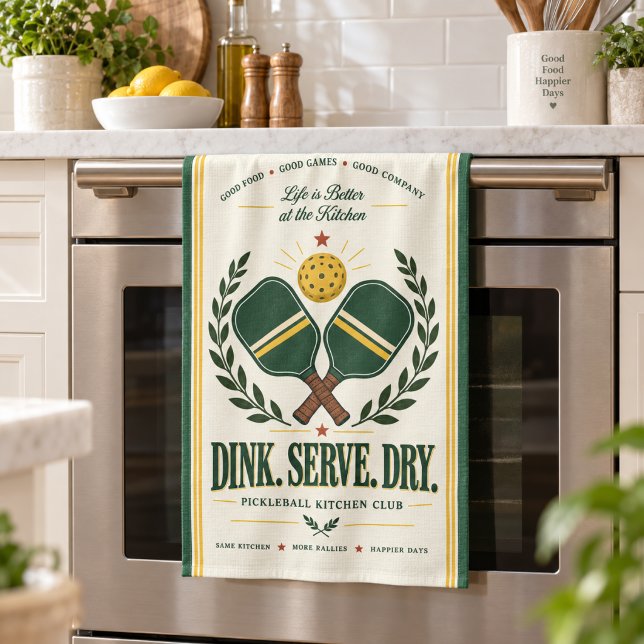 Retro Pickleball Kitchen Towel (Retro Pickleball Kitchen Towel
)