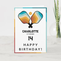 Retro Pickleball Paddles & Ball Birthday